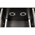 Шкаф 19" телекоммуникационный настенный, 18U 901x600х600 мм, дверь стекло, черный